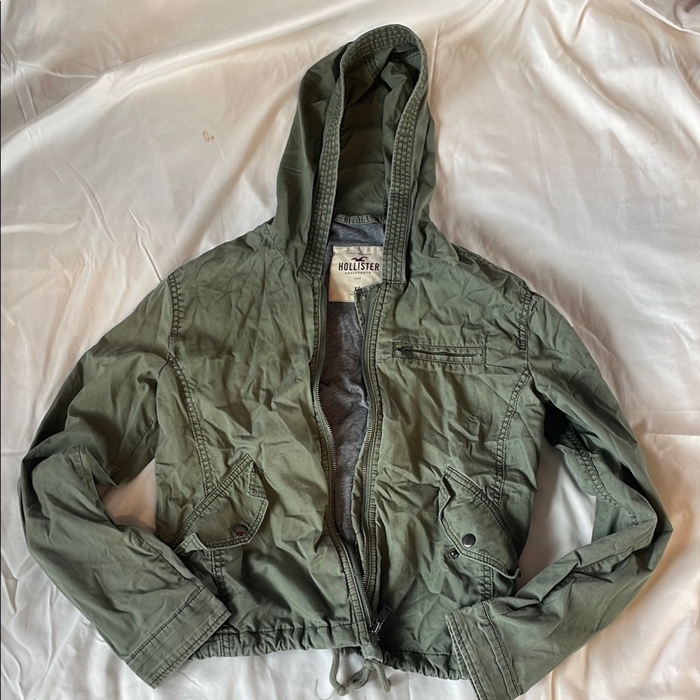 Hollister Olive Green Hooded Jacket